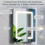 Bathroom Mirror Cabinets with Led Lights, Aluminum Alloy Wall Mounted Bathroom Cabinet Led Bathroom Mirror, 3 Colors Anti Fog, Adjustable Shelves, Touch Sensor, Concealed Storage Image 7