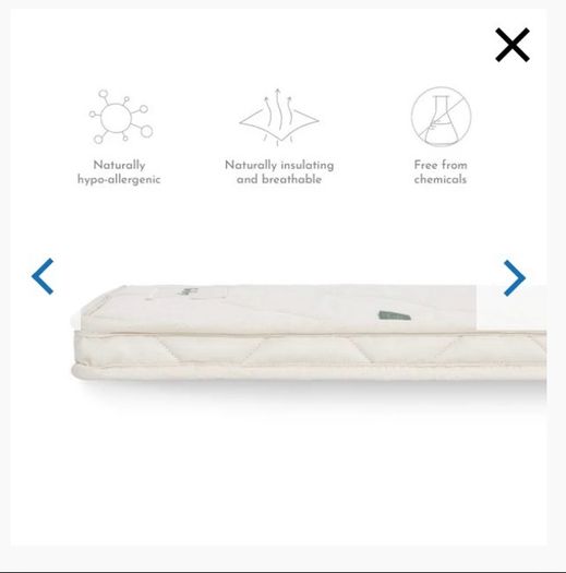 Baby cot with mattress