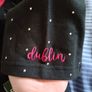 Dublin Black & Pink Polo Shirt With Silver Dot Design. With Embroidery. Size 10/Small. Image 10