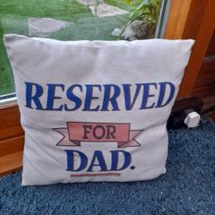 Large Reserved For Dad Cushion