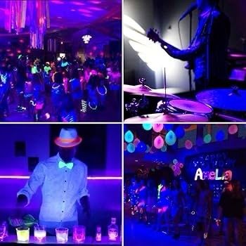 UV Black Lights, 72W 36 LED Par Light by Remote and DMX Disco Blacklight Spotlight for Glow Fluorescent Party DJ Disco Bar Stage Lighting Shows