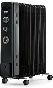 Oil Filled Radiator 2500W with Thermostat & 24h Timer  11 Fin Portable Electric Heater 3 Heat Settings, Overheat & Tip Over Protection, Quiet for Home, Office and Any Room Radiator on Wheels