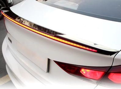 1.2m 120cm Led Spoiler Light Universal Carbon Fiber Car Rear Spoiler Flow Lamp The Third Brake Light Stop Signal Lights 12V