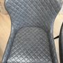 Dining chairs x4 faux leather grey Image 6