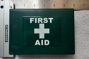 First Aid Box Kit Small Green Hard Case