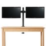 Fully Adjustable Double Monitor Bracket Dual Arm Desk Stand M&W Image 5