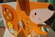 Wooden fox activity toy with mirror