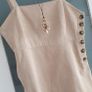MANGO beige cord pinafore with pockets Sz L (12-14) Image 8