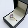 Vintage 9ct Gold Amethyst & Diamond Cluster Ring Image 3