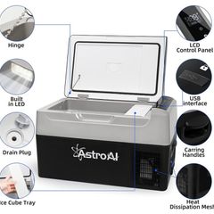 Car Refrigerator 22 Litre, Portable Car Fridge Freezer for Truck, RV, Boat, Camping and Travel, 12/24V DC and 230 AC