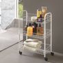 Service Trolley Siena with 3 Stages, Metal, White, 23 x 41 x 63 cm (FREE POSTAGE) Image 4