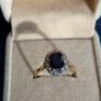 Vintage 18 ct gold Diamond Sapphire ring size R1/2 Image 8