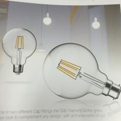 G95 Globe Bulb Filament Bulbs 8 cm Radius