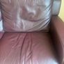 Leather Burgundy Couch Image 4