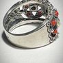 Sterling silver ring with corals and moonstone (Spain) Image 6