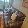 Brown leather couch Image 2