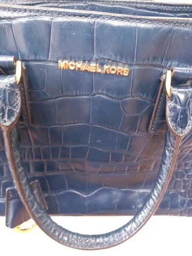 Michael Kors Navy Leather Bag