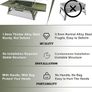 34 x 23 cm Foldable Portable Charcoal Grill, Small Camping Barbecue Charcoal, Picnic Grill, BBQ Grill for Outdoor, Suitable for Gardens, Beaches, Lawns and Table Tops, Green Image 5