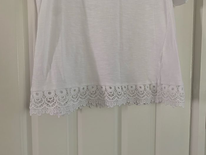 White Lace Cold Shoulder Top