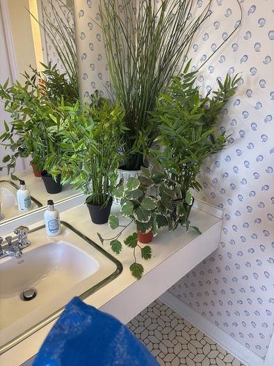 interior fake greenery