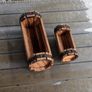 2 Rustic Wooden Barrel Planters   Garden Decorations Image 2