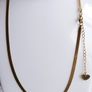 Vintage Gold Plated Flat Chain Necklace length 17" Image 2