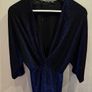 ZARA Shimmery Blue Wrap Front Midi Dress Size S! Image 4