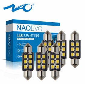 c5w led CANBUS 28mm 31 36 39 41 44mm Festoon C10W led bulb 2835 6 SMD 12V reading lamp car Interior Light White Error Free