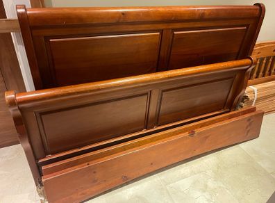 Stunning Mahogany King Size Sleigh Bed Frame - Can Deliver