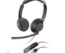 Poly (Polycom) Blackwire 5220 Wired Headset - Flexible Noise-Canceling Boom Mic - Ergonomic Design - Connect to PC/Mac, Mobile via USB-A, or 3.5 mm - Works w/Teams, Zoom/ Used