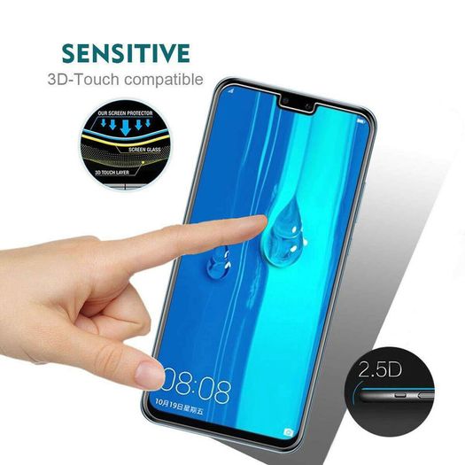For Huawei Y9 2019 Tempered Glass Screen Saver Protector Guard Cover New - FHT024HTG