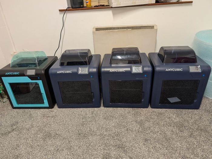 Mega lot 4x Anycubic 4Max Pro 2.0 / 1.0 3D printers + Build Plates + motherboards + hot ends + nozzles, Accessories, Boxed