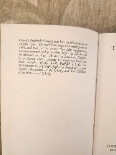 The Children Of The New Forest. By Captain Marryat Rare 1930s  Soft Cover Edition In Good Condition. See Photos For Same