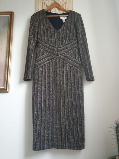 Joseph Ribkoff Gold Thread Dress Size Uk 10