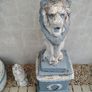 Concrete Lion and flower pots Image 3