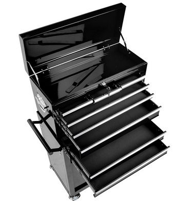 Tool Trolley with Attachment, Lockable Drawers, Ball Bearing Slide Rails