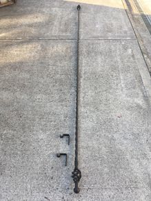 Handmade wrought iron curtain rail