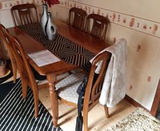 Dining table and 6 chairs
