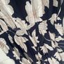 Navy & Cream F&f Floral Shirred long Dress Size 14 Image 6