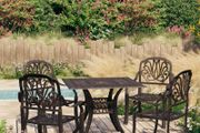 5 Piece Bistro Set Cast Aluminium Bronze