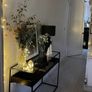 Walnut wood & glass console / hall stand excellent condition Image 4