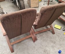 Two Bentwood lounge chair