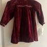 dress crinkled velvet burgundy Mamas&Papas 18-24m new Image 2