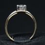 Vintage 375 Gold Ring with Clear Stone Image 5
