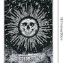 Set of 2 Gothic Small Tapestries with Tassels, Gothic Home Decor Skeleton Sun Moon Wall Hanging, Black White Wall Art Tapestry for Bedroom Aesthetic Halloween, 35x50 cm Image 4