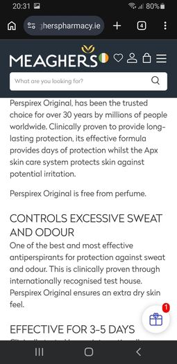 Perspirex Original Antiperspirant Roll-on