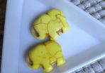 Howlite beads/yellow elephant