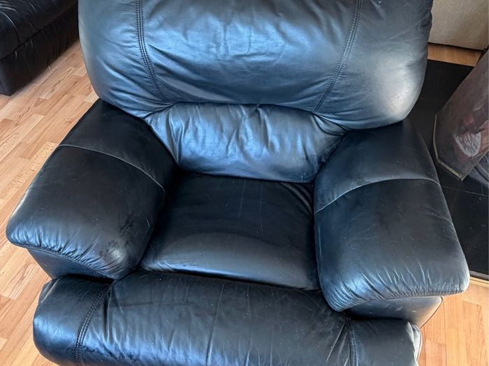 Leather reclining chair