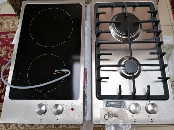 Gas And Ceramic Hob, Two Rings, Rare