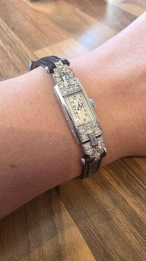 Platinum Art Deco Cocktail Watch